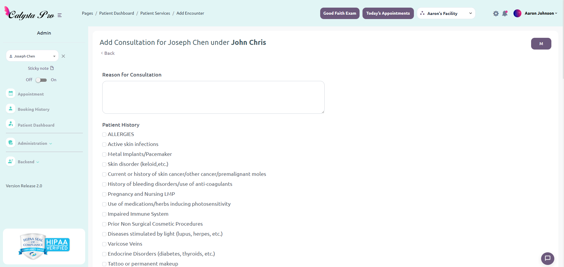 Calysta Pro EMR pre-made and custom aesthetic note templates