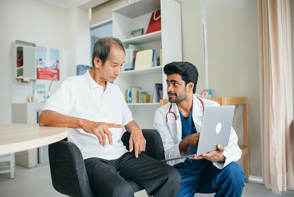 A Doctor and Patient Consult