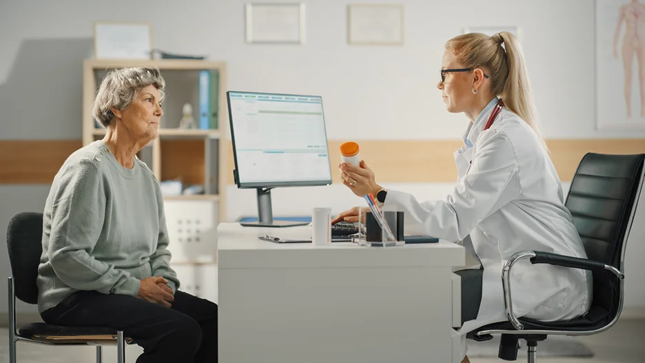 Doctor and patient consultation